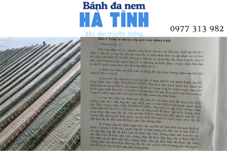 Quy Trình Cấp Giấy Chứng Nhận Tại Bánh Đa Nem Hà Tĩnh | Nhanh Chóng, Dễ Hiểu
