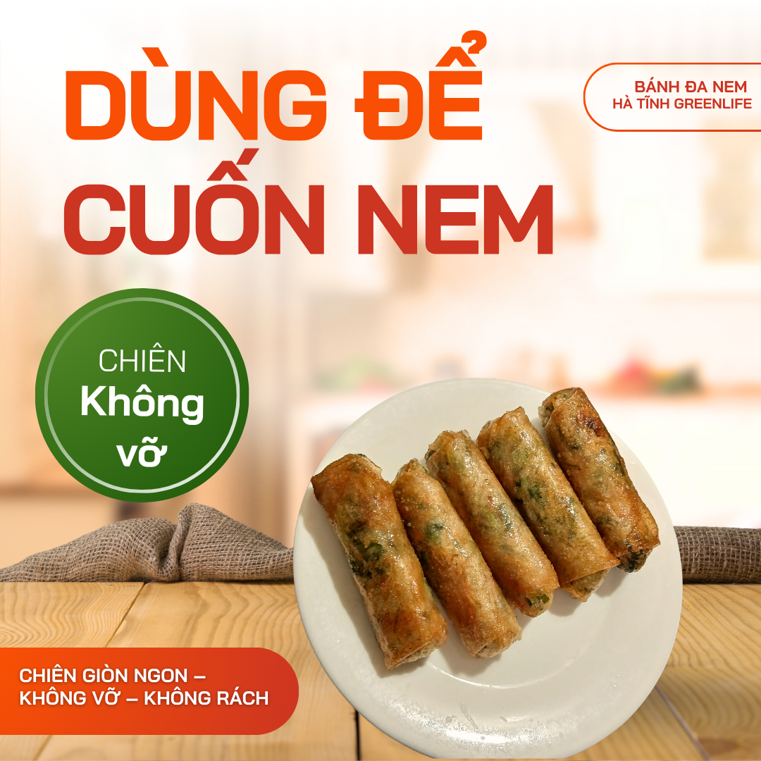 Bánh đa nem hà tĩnh greenlife dùng đê cuốn nem