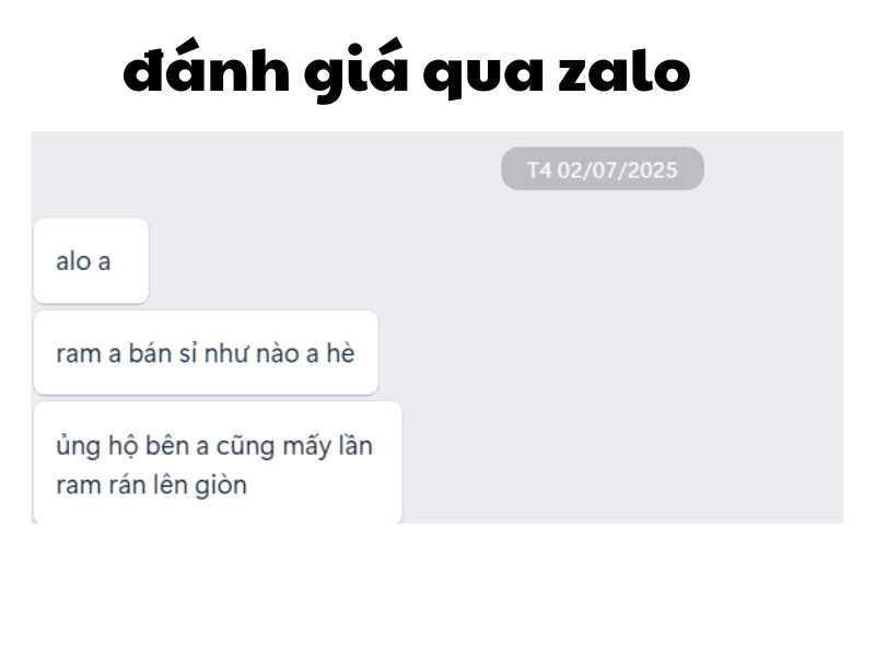 đánh giá khách hàng qua zalo