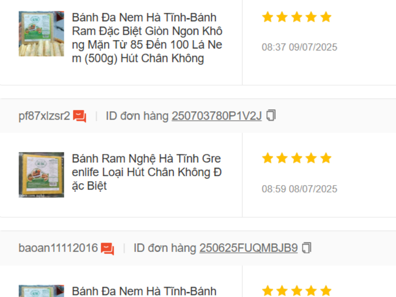 đánh giá khách hàng mua hàng tại shopee